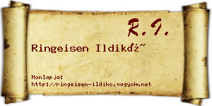 Ringeisen Ildikó névjegykártya